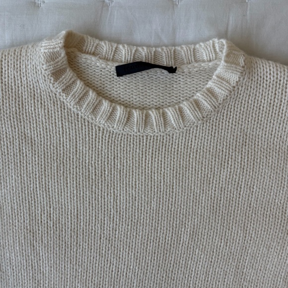 Jenni Kayne Amelia Crewneck Sweater Cashmere Ivory - Picture 6 of 11